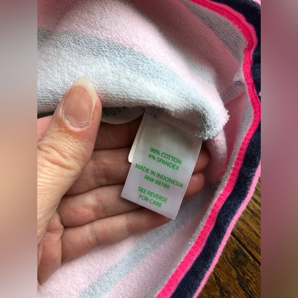 Lilly Pulitzer Girls M (6-7) Little Devon Dress Resort White Serene Stripe - Picture 9 of 13